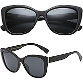 PolarSpex Polarized Cat Eye Sunglasses for Women – Oversized UV400 Celebrity Fashion Sun Glasses for Beach or Driving