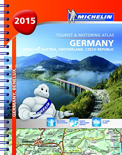 Germany, Benelux, Austria, Switzerland, Czech Rep Atlas 2015 (Michelin Atlas) by (Spiral-bound)