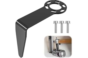 FAMIRON 889661M Steel L Shaped Rafter Hook Replacement, Pneumatic Tool Rafter Hook with Bolt, Widely Fit with Adjustable Distance from Screw Hole to Center Point 1.5”to 1.9” (Black, 1Pcs)