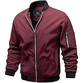 TLZC Men's Lightweight Bomber Jacket Windbreaker Slim Fit Active Coat Outerwear