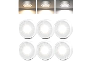EZVALO LED Puck Lights, Rechargeable Sitck On Tap Lights, Wireless Closet Light, 3 Color Temps, Under Cabinet Lights, 2.5in M