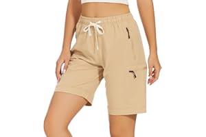 Msmsse Women's Hiking Cargo Shorts Quick Dry Lightweight Stretch Outdoor Golf Summer Casual Sports Shorts
