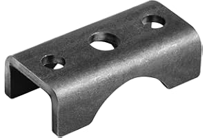 MOUNTAIN_ARK 4 Pack Trailer Axle Spring Perch Seats for 2-3/8" OD Round Tube, Steel U Saddle Bracket Leaf Spring Hanger, 7/32" Thick