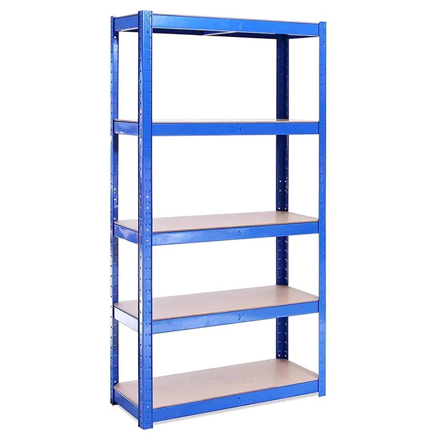 G-Rack Garage Shelving Units - 5 Tier Storage Rack Shelves Shelf Unit - 180x90x40 cm - 1 Bay, 150 kg Per Shelf - Heavy Duty Metal Industrial Shelves Storage Rack Shed Solutions - Blue