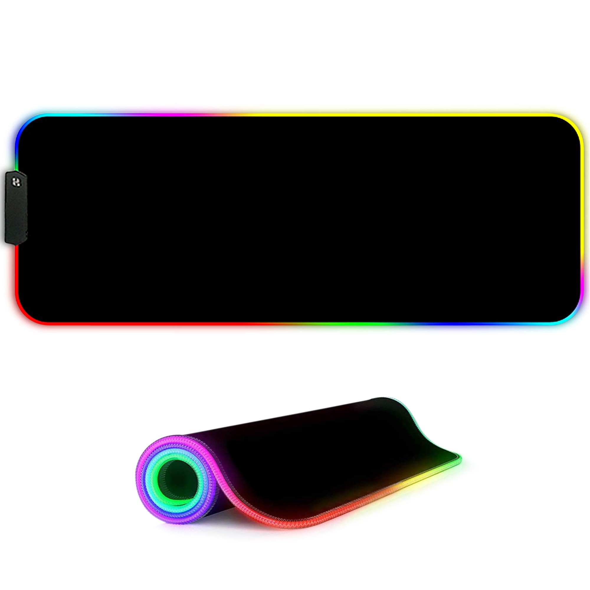 DORRISO RGB Gaming Mouse Mat Pads 800x300x4mm 900x400x3mm RGB Led Mousepad XL XXL Large Soft Computer Keyboard Mice Mat for PC Laptop Desk Large Gaming Mouse Pads Black