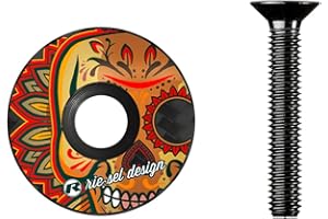 RIE:SEL DESIGN Riesel Design - Headset Stem Top Cap 1-1/8 for MTB Road Mountain Bike - Super Light Weight, UV Resistant, Print, 100% Carbon - Easy Installation - Made in Germany