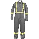Just In Trend Safety Hi Vis Coverall with Leg Zipper – 100% Cotton, 7 oz