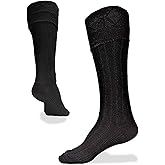 UT Kilts Hose, Traditional Scottish Socks for Kilts, Ribbed Design, Pull Up To Cuff Over Your Hose Flashes