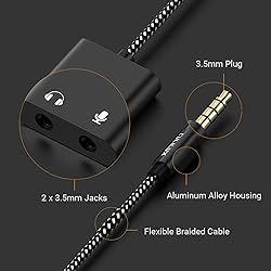 Cubilux 3.5mm Headphone Microphone Combiner, 3.5mm