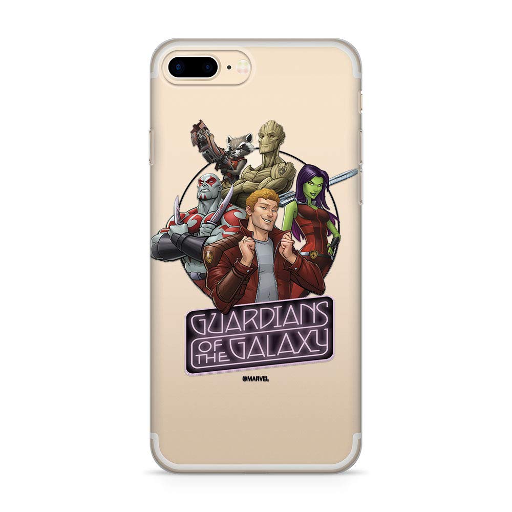 ERT GROUP mobile phone case for Apple Iphone 7 PLUS/ 8 PLUS original and officially Licensed Marvel pattern Guardians of the Galaxy 009 adapted to the shape of the mobile phone, partially transparent