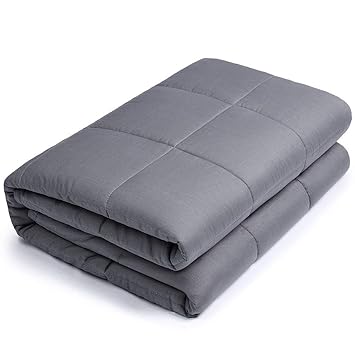 Buzio Beschwerte Decke für Erwachsene (6,8 kg, für Personen mit 45 - 70 kg), Perfekt zum Entspannen, Schlafen Sie schneller u