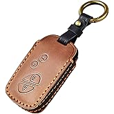 OFFCURVE Leather Key Cover Fits for Lexus Car Key Fob Cover Case Compatible with Lexus ES350 GS300 GS430 GS450h GS460 is F IS250 IS350 LS460 LX570 RX350 Smart Key Holder Car Accessories, Brown
