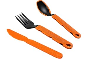Jetboil TrailWare Backpacking and Camping Utensil Set, Extendable Fork, Knife and Spoon