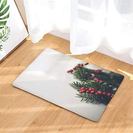 Amazon Com Atoly Christmas Berry Trees Super Absorbent Door Mat