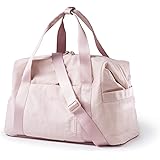 Weekender Bag, BAGSMART Travel Duffle Bag Carry On Bag Large Overnight Bag for Women, Pink