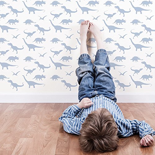 Dinosaurs Scandinavian wall stencil - Expedited 3 Days Delivery - Wall Accent - Reusable Template - Large Mylar Washable Plastic - Repeatable Pattern for Bedroom Décor - Thumbnail 5