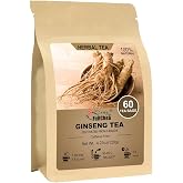 FullChea - Ginseng Tea Bags, 60 Count, Pure Ginseng Root Herbal Tea | Caffeine-free, made for daily wellness support and easy brewing