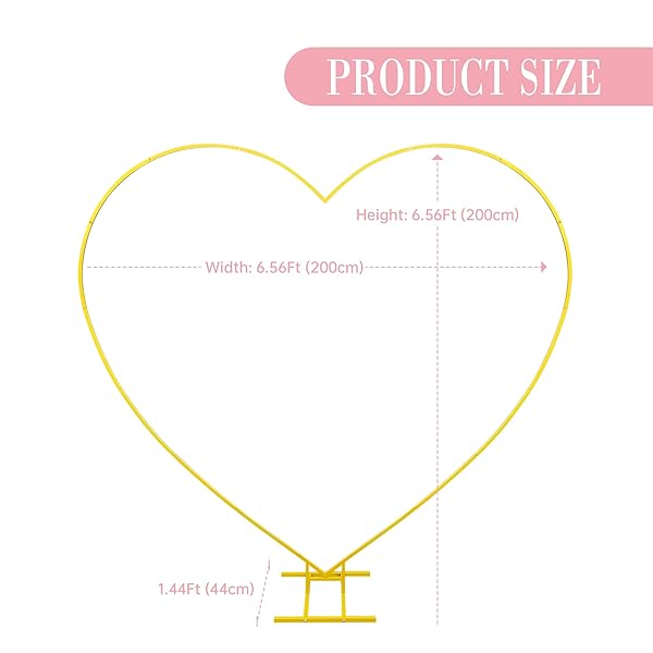 HEART SHAPE WEDDING ARCHES,METAL WEDDING BALLOON ARCH STAND, LOVE BALLOON COLUMN ARCH FRAME FOR WEDDING,VALENTINE’S DAY, ENGAGEMENT AND BIRTHDAY PARTY DECOR