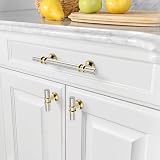 Amerdeco 10 Pack Brushed Satin Nickel and Gold Cabinet Pulls 3.75 Inch AM002 view 4