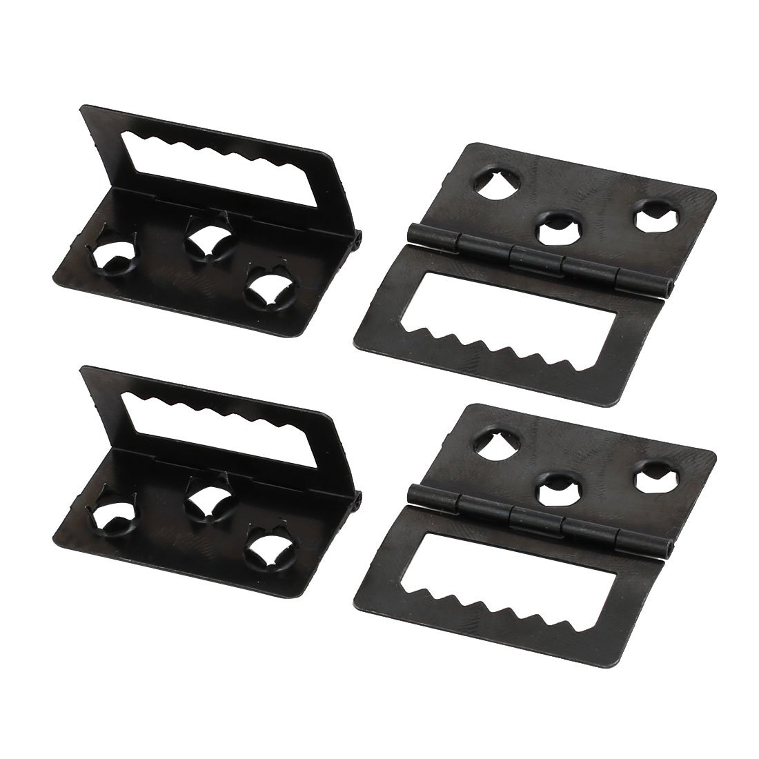 Sourcingmap 32mmx20mmx5mm Photo Picture Frame Back Hinge Backplane Buckle Black 4pcs