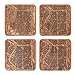 Philadelphia Map Coaster by O3 Design Studio, Set Of 4, Sapele Wooden Coaster With City Map, Handmade