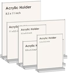 newnewshow Acrylic Sign Holder 11x8.5 Inch 3 Pack