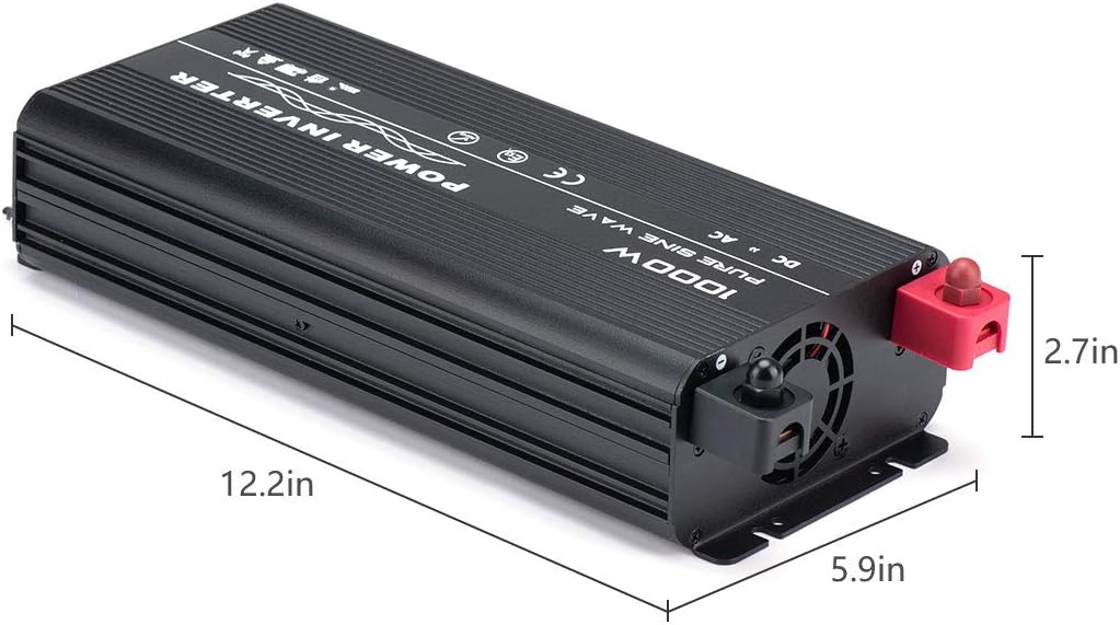 Naturehike 3000W Pure Sine Wave Power Inverter Truck/RV Inverter 12V DC to 110V AC with Dual AC Outlets, USB Ports & Remote Controller for RV Trucks Boats and Emergency: Car Electronics