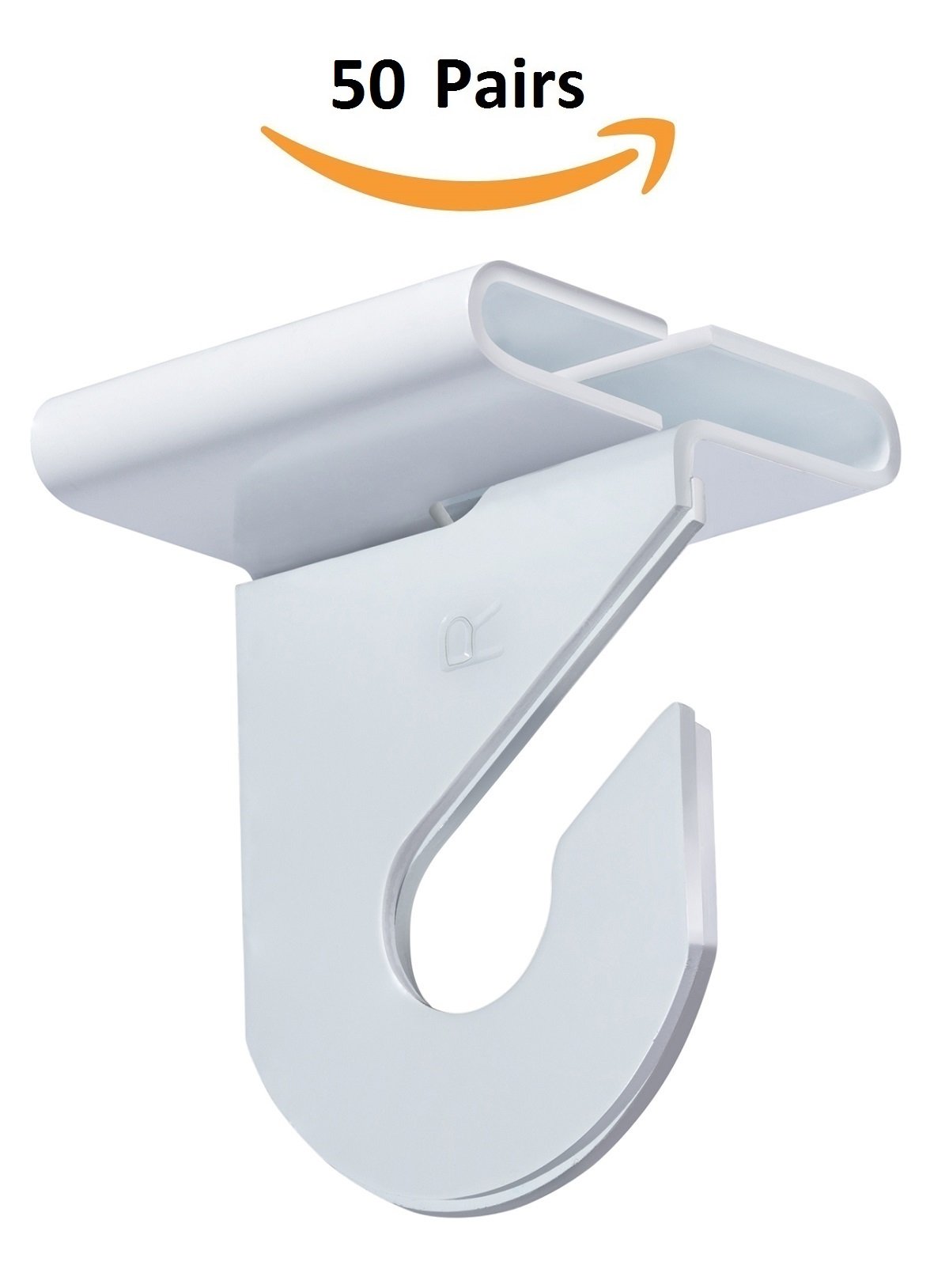 Pack Of 50 Pairs High Strength Aluminum Two Piece Ceiling Hooks
