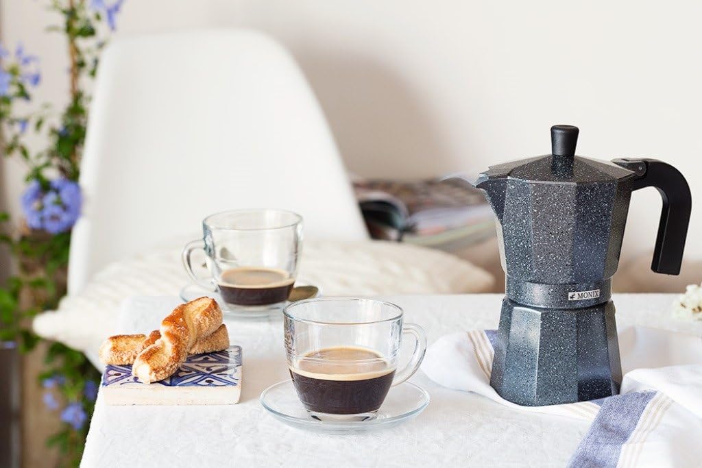 Monix New Cream Cafetera Italiana de Aluminio 6 Tazas Marrón |  PcComponentes.com