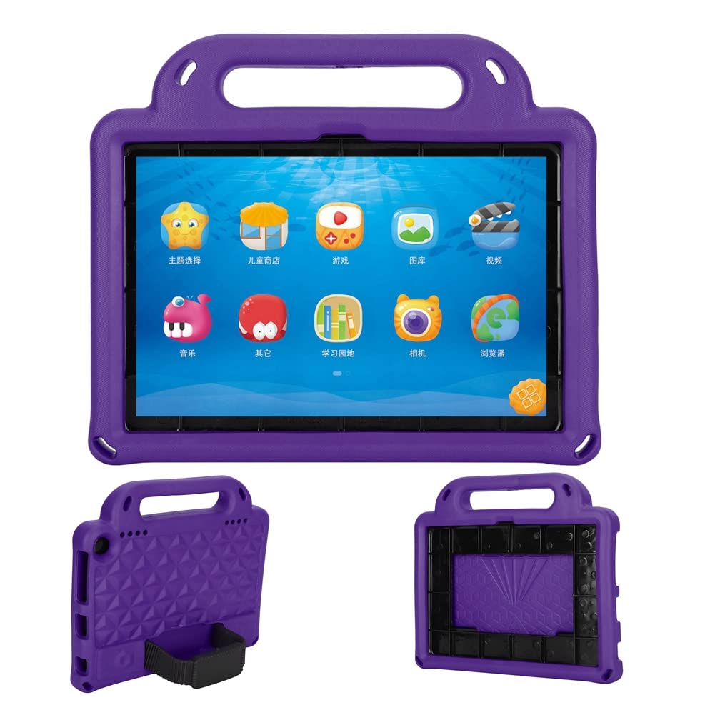 Annadue For Fire HD 8 Case 2020, All-New for Fire HD 8 Plus Tablet Case Cover for Kids, Shock-proof Lightweight Handle Friendly Stand Protective Sleeve with Detachable Strap -Purple