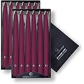 Colonial Candle Unscented Taper Candle, Handipt Collection, Mulberry, 10 in, Pack of 12 - Up to 8 Hours Burn