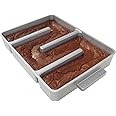 Baker's Edge Brownie Pan - The Original - All Edges Brownie Pan for Baking, Durable Nonstick Coating, Heavy Gauge Cast Alumin