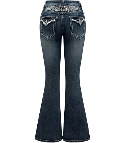 パート1 HOXIJIA Women Low Rised Wide Leg Denim Pants Y2k Solid Baggy