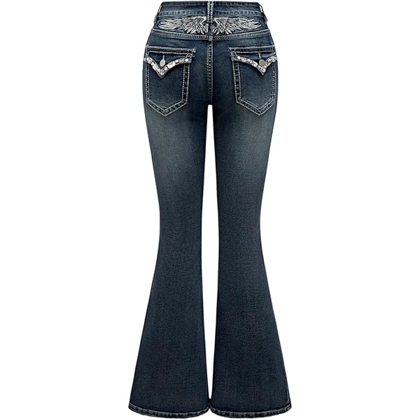 Amazon.com: FUMOOD Cute Bell Bottom Jeans for Teen Girls Mid