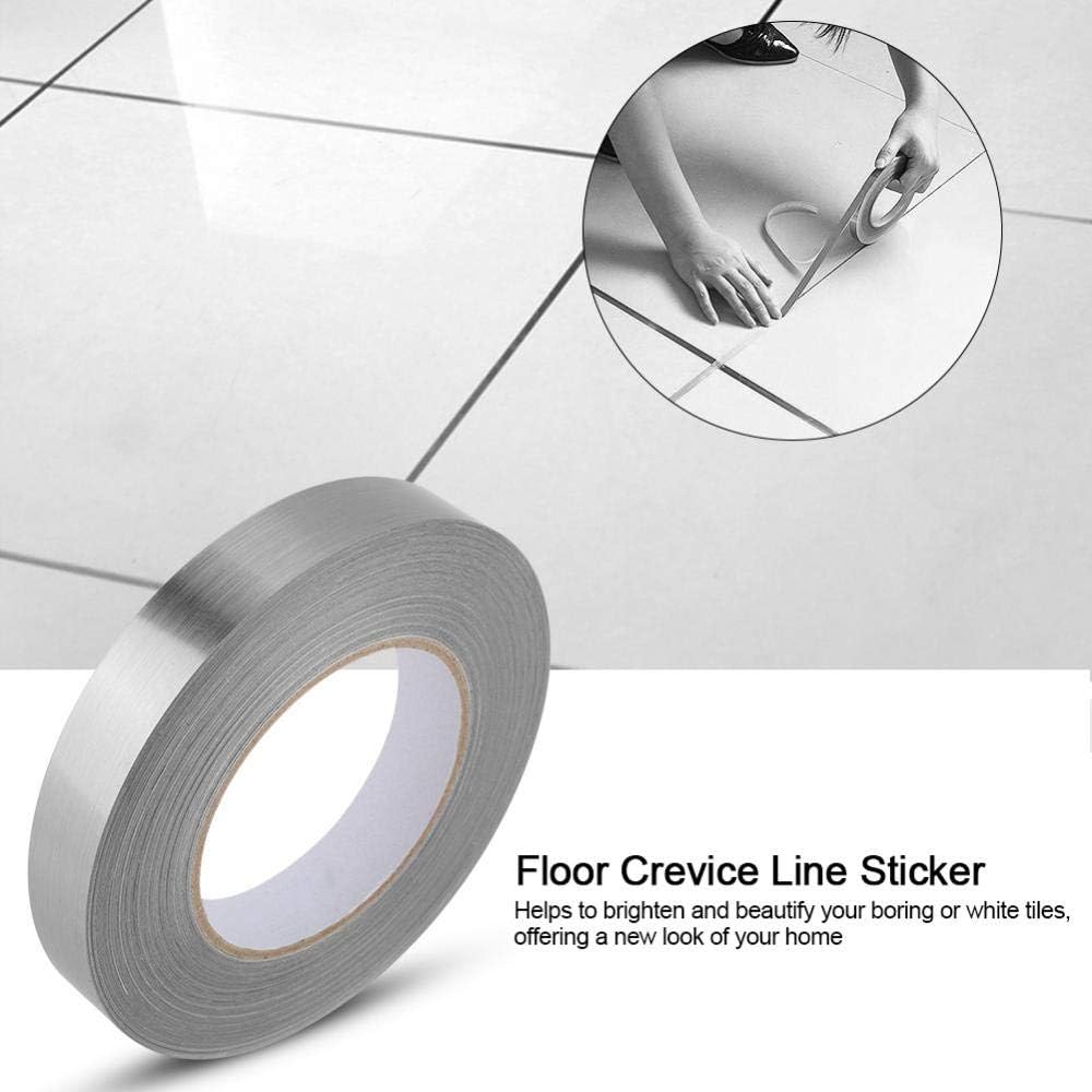 Foil Room Floor Crevice Line Sticker Self-Adhesive Glitter Ground Sticker Tile Decoration for Home Art Decor(2CMx50M-Silver) - Image 5