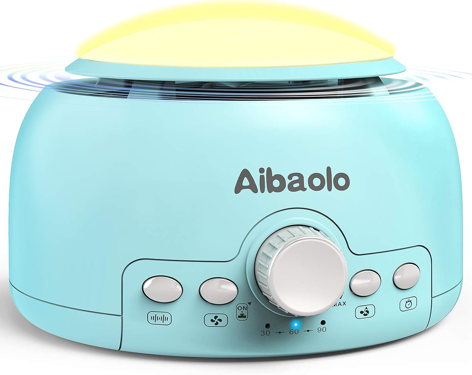 Aibaolo White Noise Machine, Sleep Sound Machine for Baby Kids Adults, 24 Natural Sounds Therapy, Night Light, Timer&Memory Function, Portable Sound Machine for Nursery Home Office Travel (Blue)