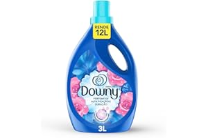 Downy Amaciante Concentrado Brisa de Verão 3L, Rende 12L, Perfume com Notas de Flores e Ar fresco