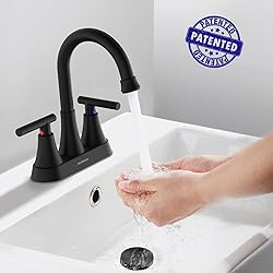 Bathroom Faucets for Sink 3 Hole, Hurran 4 inch
