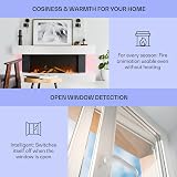 Klarstein Electric Fireplace 2000W LED Flame White Mantel Suite Heater Remote view 4