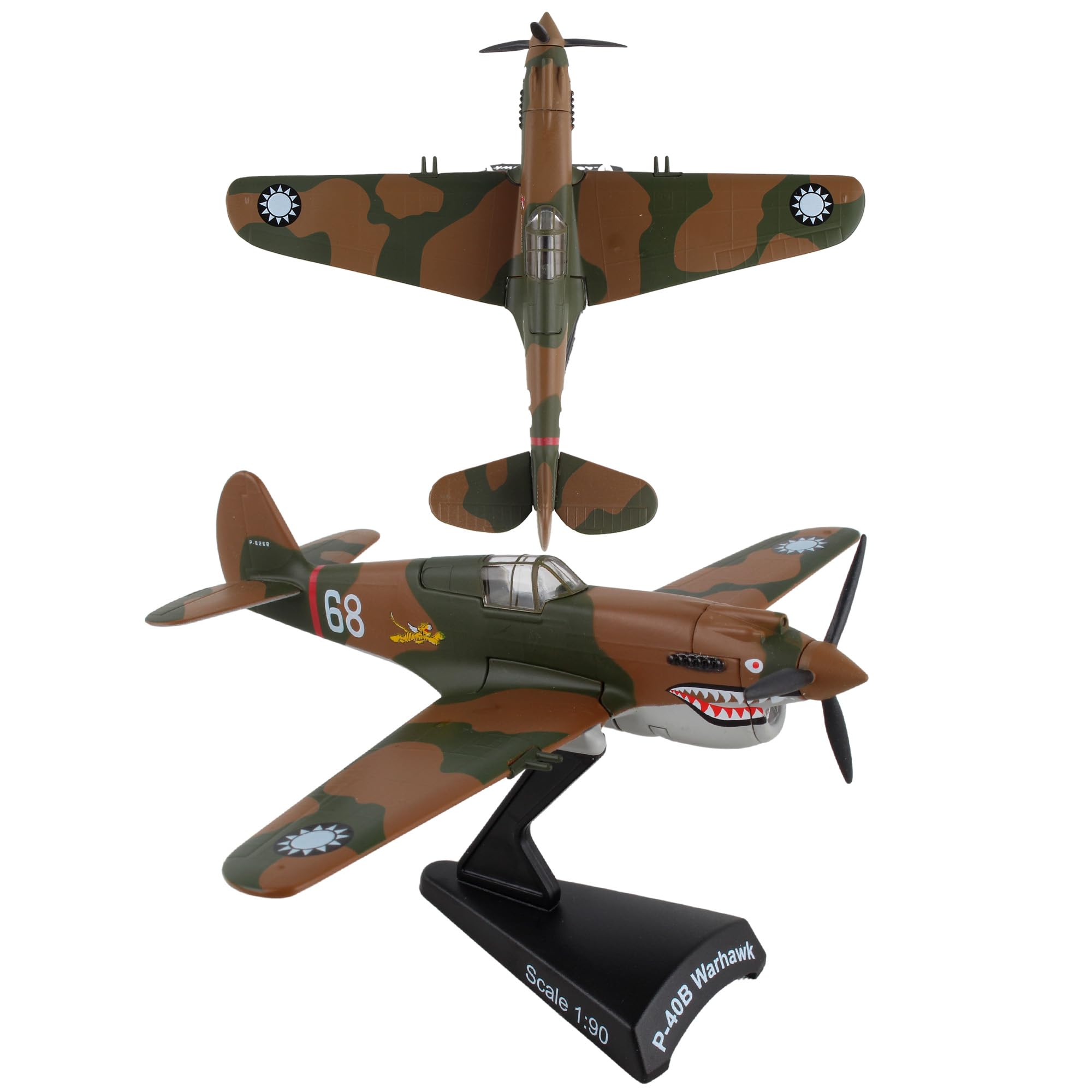 Daron Worldwide Trading P-40 Warhawk Hell's Angels 1:90 Vehicle, Brown, Black, Medium — image 1