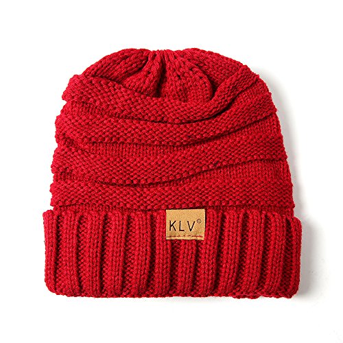 NRUTUP Winter Warm Hats Knit Soft Stretch Cable Knit Beanie Cuffed Ponytail Knit Hats Unisex .(C,Free Size) - Thumbnail 2