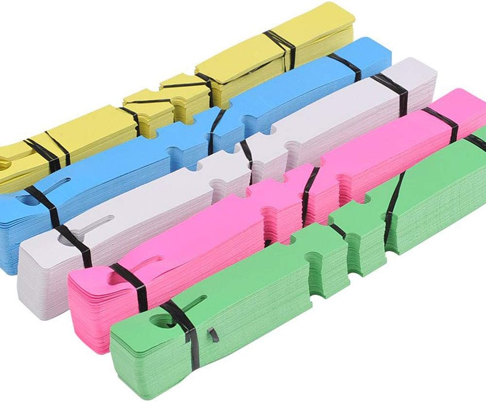 Onwon 500 Pieces Plant Labels Plant Tree Tags Outdoor Waterproof Plastic Wrap Around Hanging Nursery Garden Gardening Labels Stakes Markers Reusable