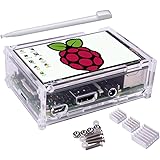 Kuman 3.5 Inch Touch Screen 320*480 TFT LCD Display for Raspberry Pi 3 Model B 2 B B 1 Model A A+ with Protective Case + 3 x Heat sinks+ Touch Pen + SC11