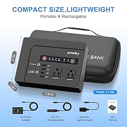 Powkey Portable Power Station 200W, 146Wh Portable