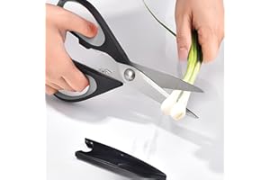 Multi Functional Stainless Steel Kitchen Scissors with Ergonomic Handle for Food Packaging and Household Use