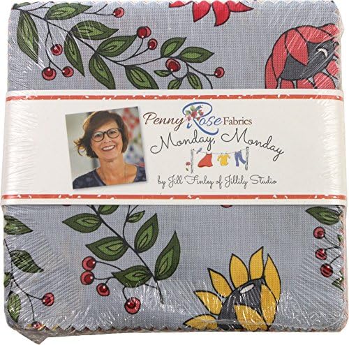 Jill Finley Monday, Monday 5" Stacker 42 5-inch Squares Charm Pack Penny Rose Fabrics