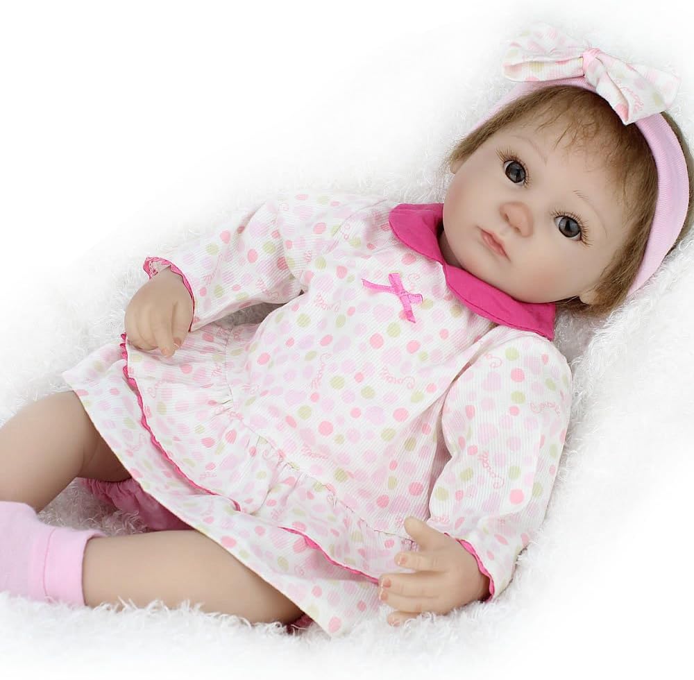 16 Inches Soft Vinyl Reborn Baby Dolls Realistic Collection Toys Magnetic Dummy