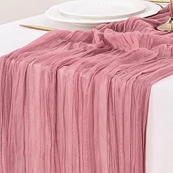 Socomi Cheesecloth Table Runner 10ft Gauze Boho