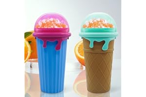 RAUMAXE 2 Pack Slushy Cup Slushy Maker Cup Large Capacity 500ml Frozen Magic Cup Cooling Maker Cup Freeze Mug Milkshake Smoothie Mug