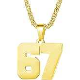 MUERDOU Number Necklace for Men Athletes Number Chain Stainless Steel Jersey Pendant Personalized Sports Jewelry Gift for Men Basketball Baseball Football